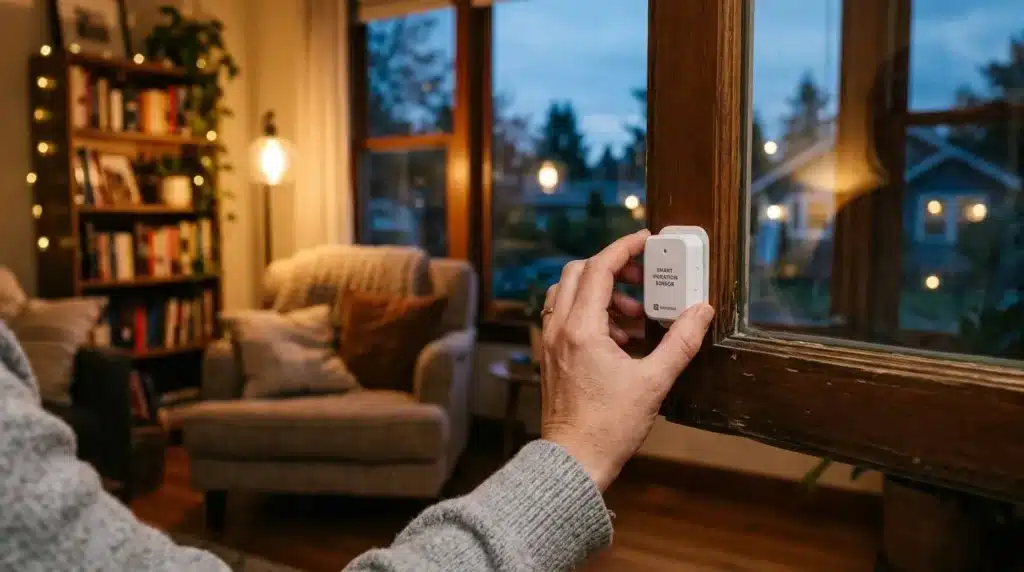 Transparent security film being applied to a glass window pane for reinforcement